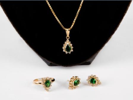 Emerald and Diamond Pendant