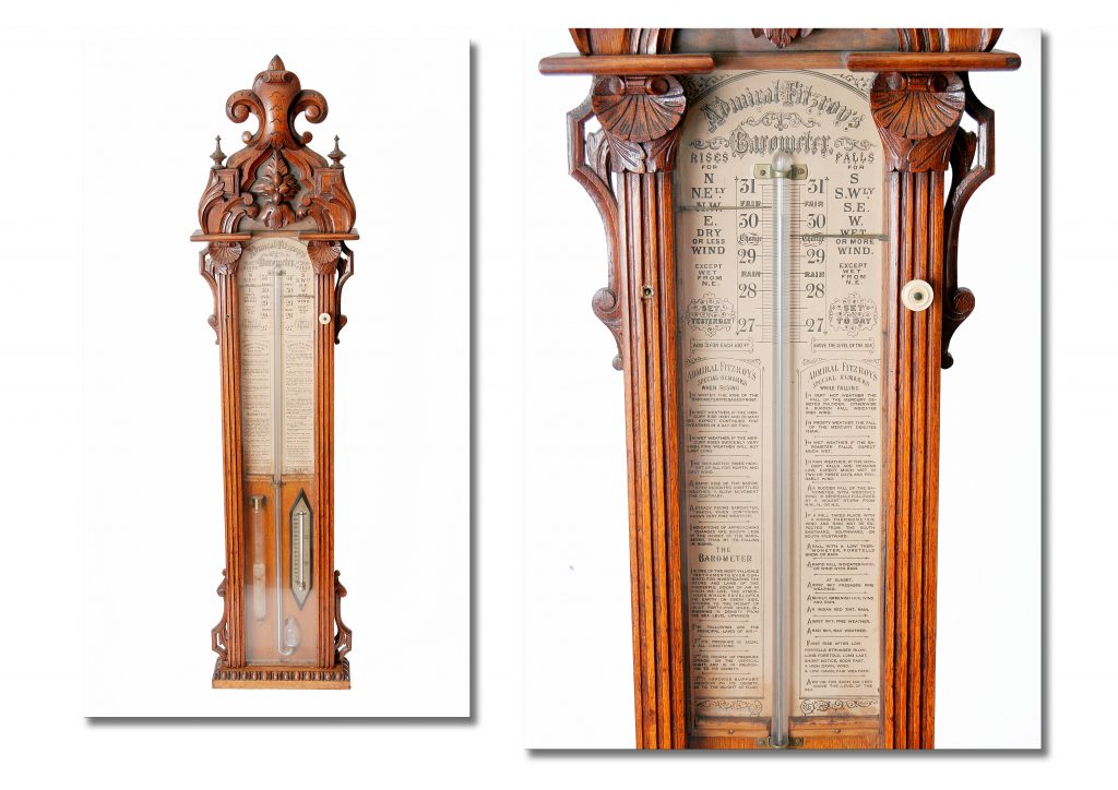 Baromètre Fitzroy En Verre - Prévision Météo Vintage 24cm | Décoration Antique Pour Intérieur
