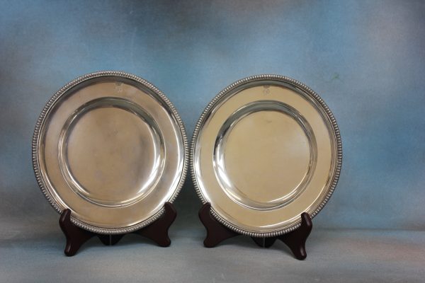 A Pair of Victorian Silver Plates.