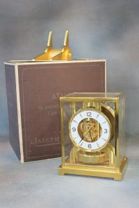 A "Jaeger-Le Coultre" Atmos V Bracket Timepiece.