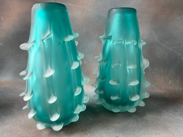 A Pair of Murano Glass Vases. A Pair of Murano Glass Vases.