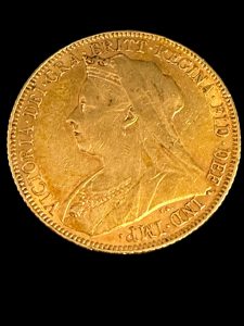 A Victorian 1899 Sovereign.