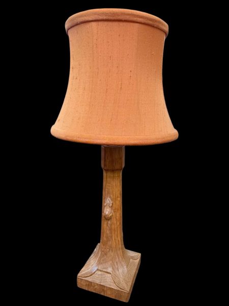 A Robert Thompson “Mouseman” Table Lamp.