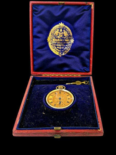A Lady’s 18K Gold Fob Watch.