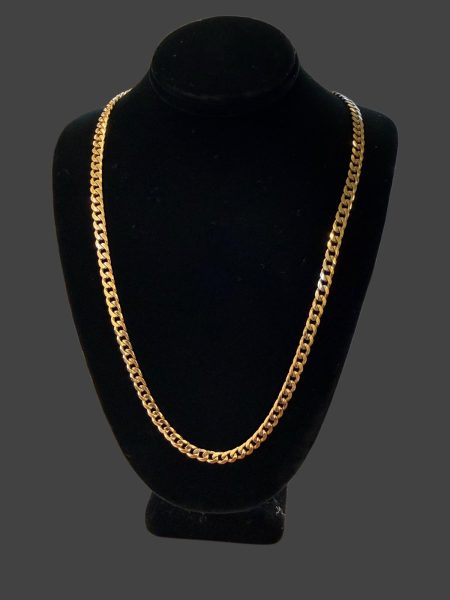 A 9ct Gold Curb-Link Necklace.