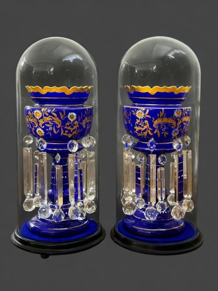 A Pair of Glass Table Lustres.
